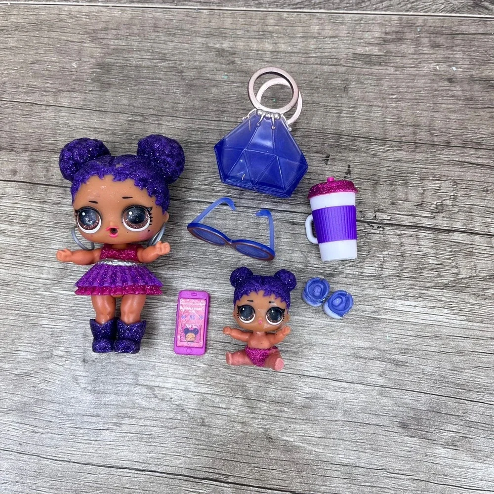 LOL Doll Bling‎ Queen Family Bundle Lil Sis Glitter